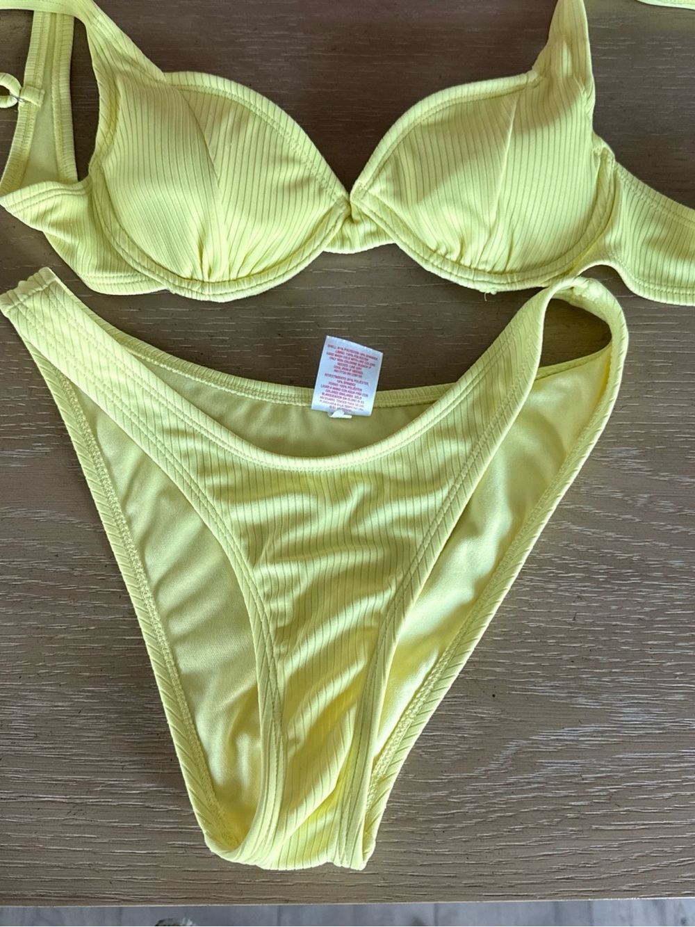 Xhilaration Yellow High Cut Adjustable Bikini Swim Set Women's Size M